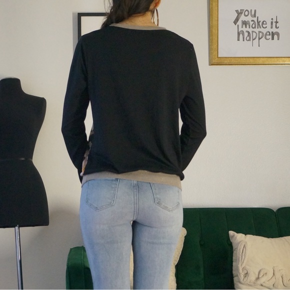 Forever 21 Multicolor  Silky Long Sleeve Top Size S - Picture 4 of 7